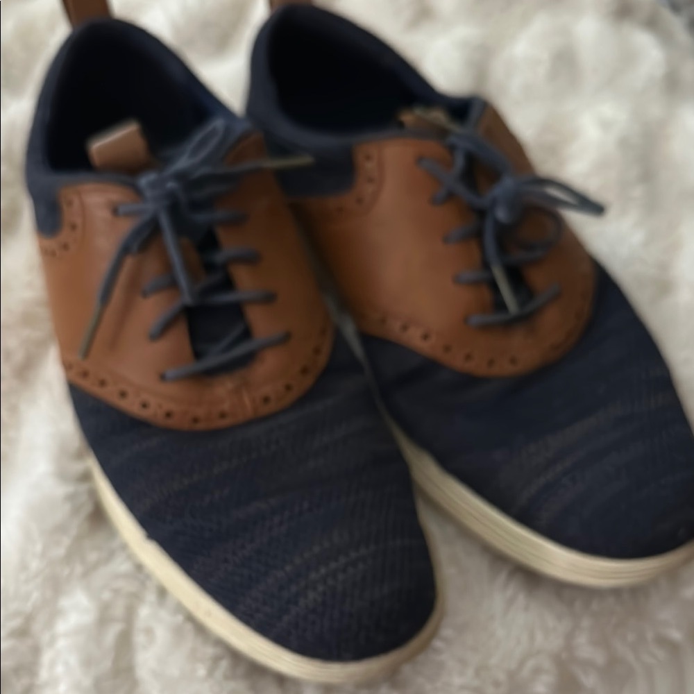 Cole Haan Blue and Brown Oxfords with Classic Design